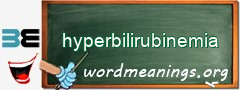 WordMeaning blackboard for hyperbilirubinemia